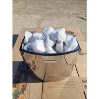 Кварц белый колотый камни для бани и сауны (фракция 7-15 см) упаковка 5 кг www.bazalt.site