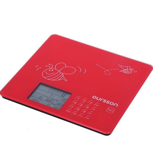 Весы кухонные Oursson KS0502GD/RD, красный