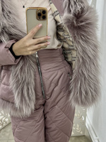 Женский костюм зима с натуральным мехом финского енота - Без аксессуаров