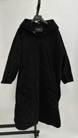 Куртка на весну с капюшоном стеганая в курточной ткани замш - 46-50