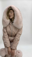 Зимний костюм до -35 градусов: полукомбинезон и куртка с мехом финского песца - Без аксессуаров