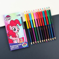 Цветные карандаши, 24 цвета, двусторонние, my little pony Hasbro