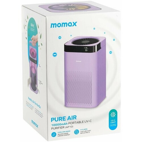 Портативный очиститель воздуха Momax UV-C Purifier фиолетовый MOMAX