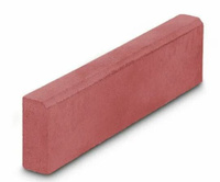 Поребрик вибролитьевой тротуарный бетонный 1000х220х75 мм красный
